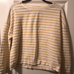 Yellow and white striped shirt